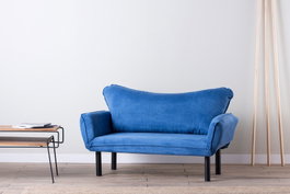 Atelier Del Sofa Chatto - Sofá-Cama de 2 Plazas Azul